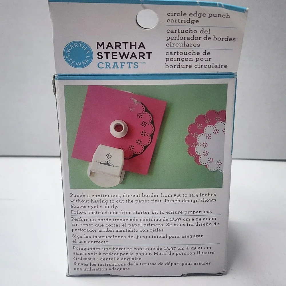 Martha Stewart Crafts Circle Edge Punch Cartridge Layered Flower Arches NIB